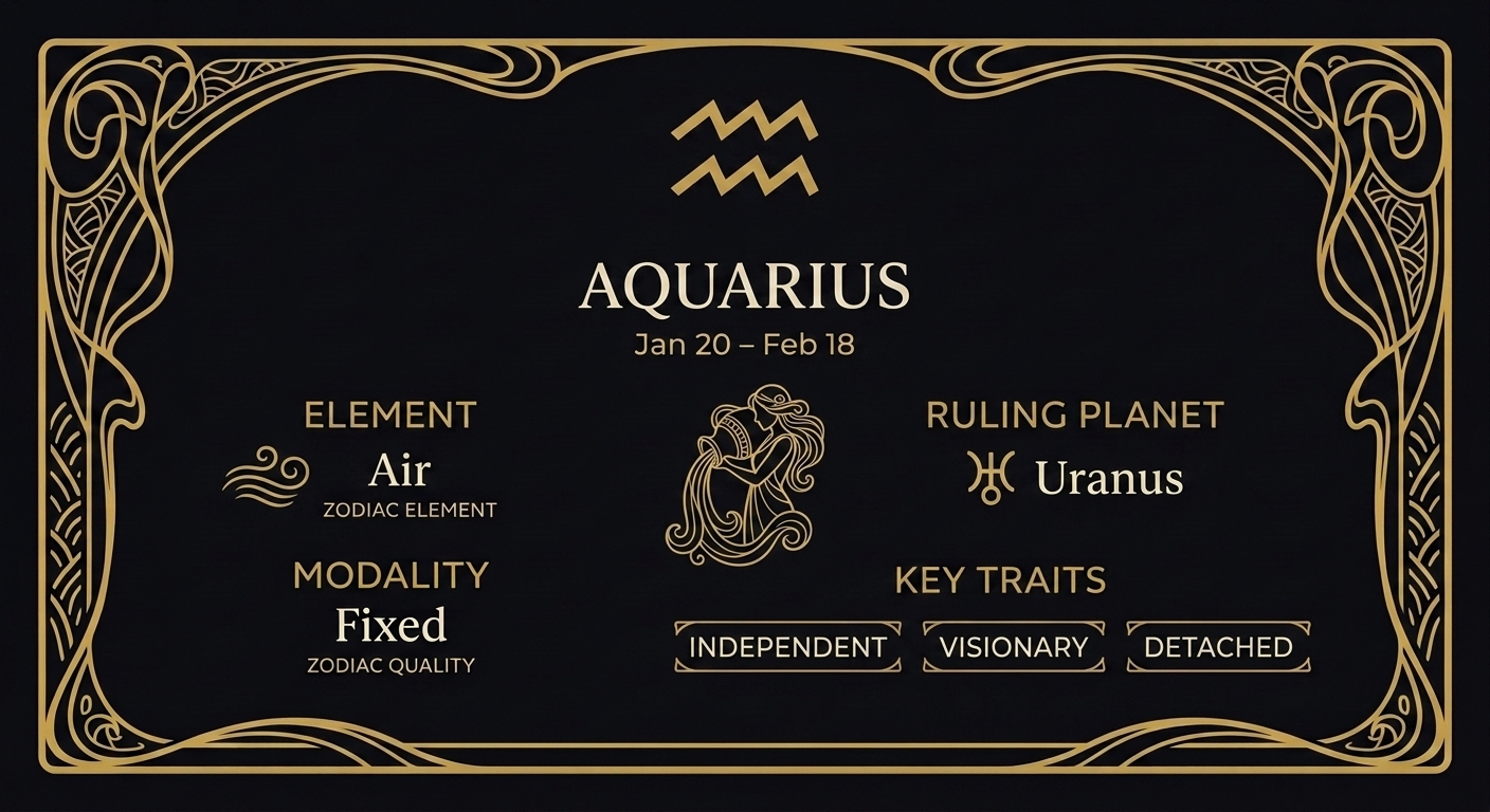Aquarius: The Fixed Air That Rewrites the Rules — quick facts
