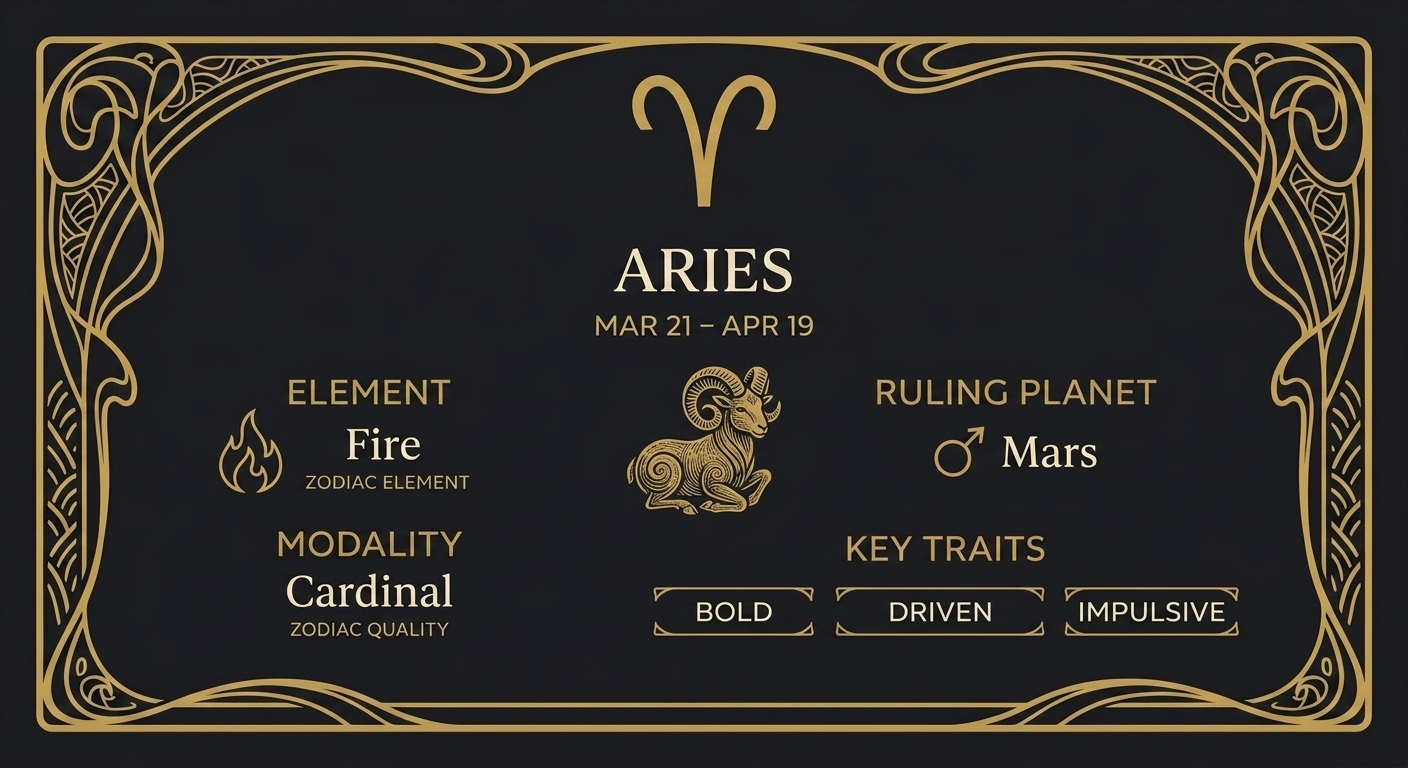 Aries: The Cardinal Fire That Starts Everything — quick facts