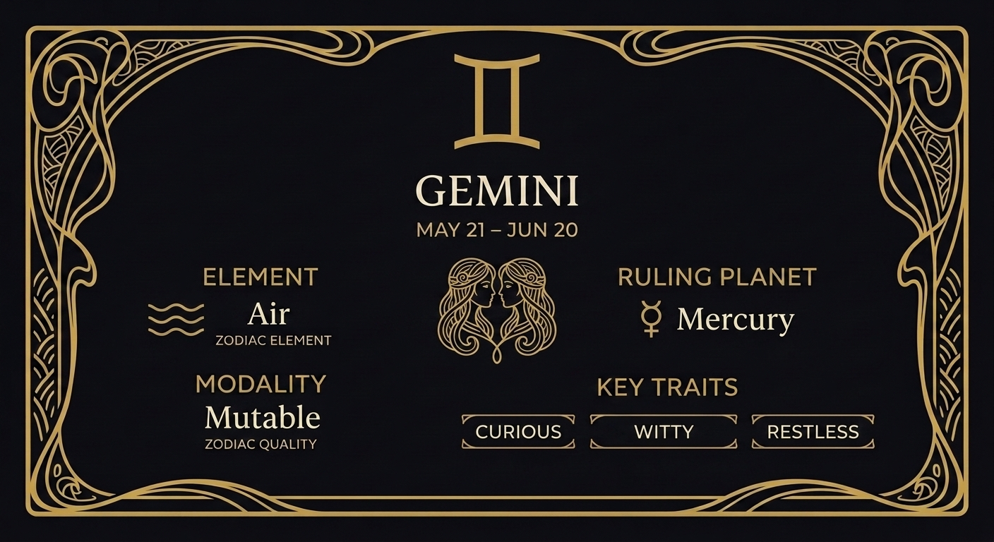 Gemini: The Mutable Air That Connects Everything — quick facts