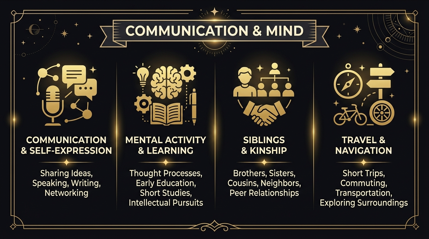 The 3rd House: How You Think and What You Say — key themes