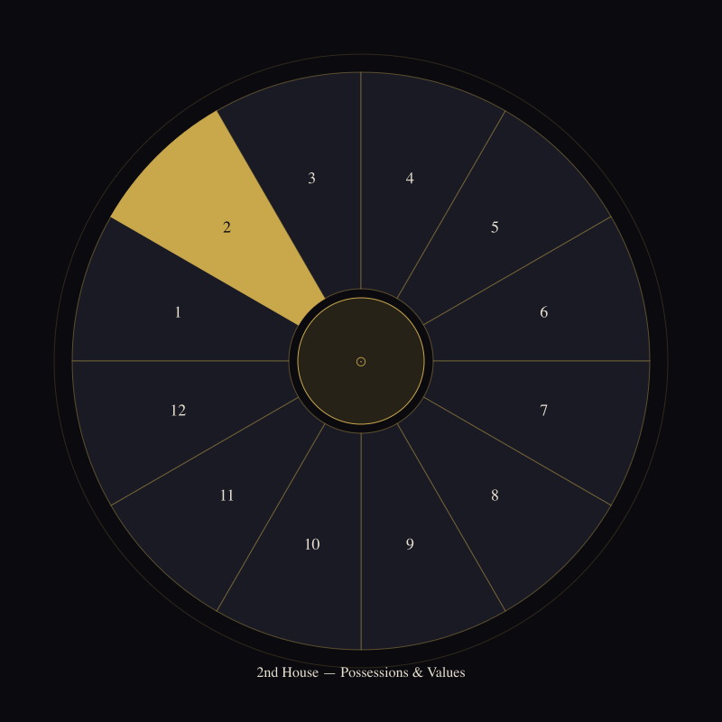 The 2nd House: What You Have and What You Hold — house wheel position