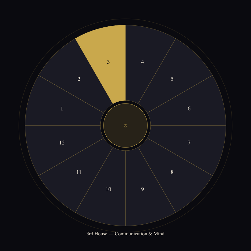 The 3rd House: How You Think and What You Say — house wheel position